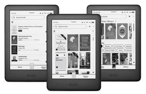 Amazon lançou uma nova interface para os eReaders Kindle