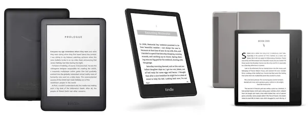 Comparativo das especificações dos ebook reader Kindle