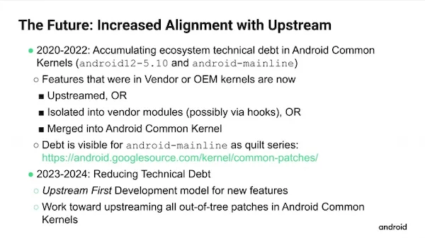 Google levará novos recursos ao kernel principal e depois para o Android