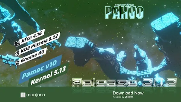 Manjaro 21.1.2 lançado como o kernel 5.14, Plasma 5.22.5 e WINE 6.16