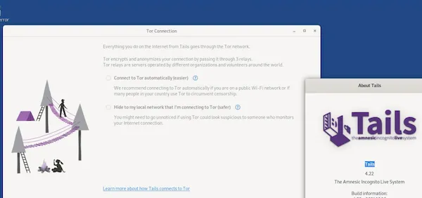 Tails 4.22 foi lançado com melhorias no novo Tor Connection Assistant e mais