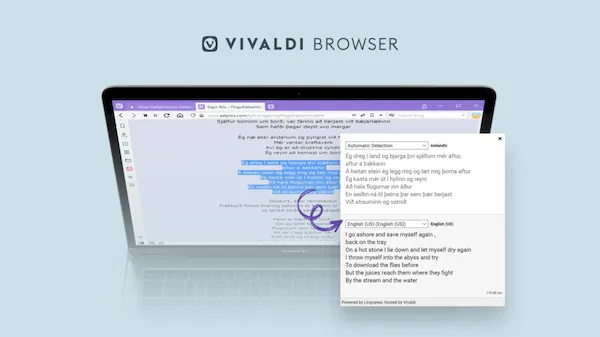 Vivaldi 4.2 agora permite traduzir seleções e consultar calendários iCloud