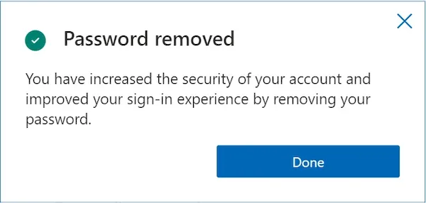 Você não precisa mais de uma senha para contas da Microsoft