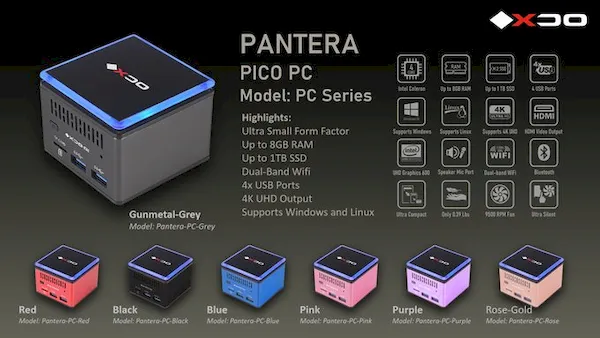 XDO Pantera Pico PC chegou ao Kickstarter por US$ 149 ou mais