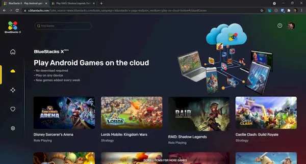 BlueStacks X, o stream que coloca mais de 200 jogos para celular na nuvem