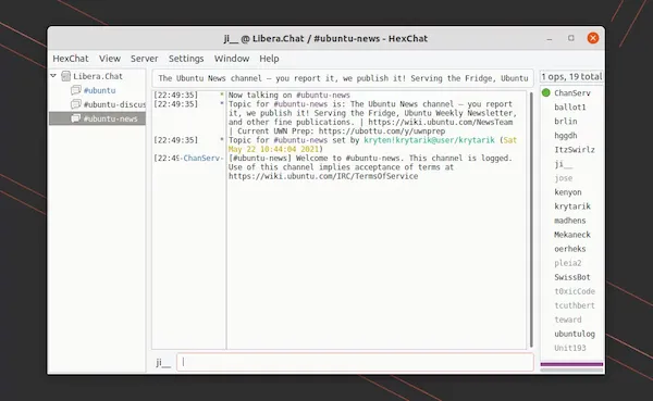 HexChat 2.16 lançado com novos recursos IRCv3, formatação tachada, e mais
