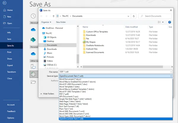 Microsoft Office 2021 inclui melhor suporte para arquivos do LibreOffice