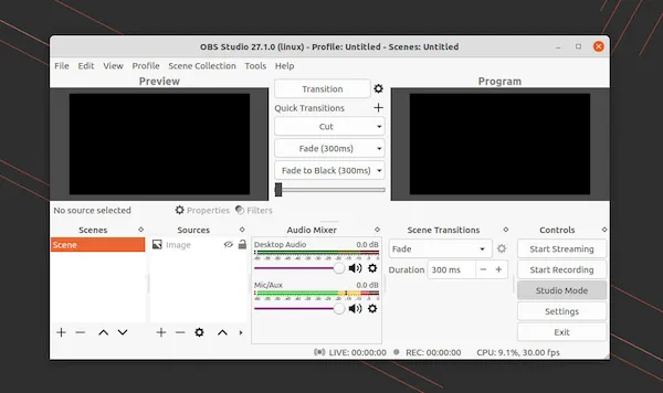 OBS Studio 27.1.1 lançado como uma versão de correção para a versão 27.1