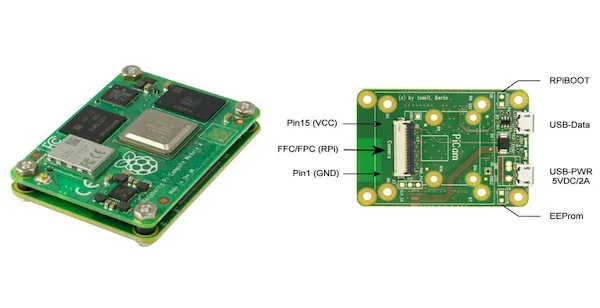 PiCam, uma placa com conector de câmera para RPi CM4