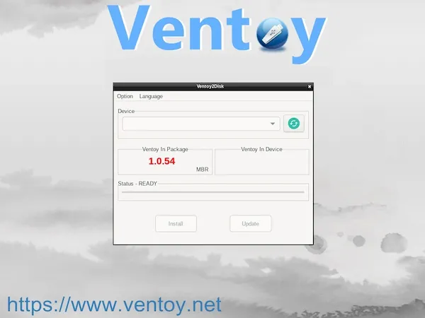 Ventoy 1.0.54 lançado com um modo GUI na imagem ISO live