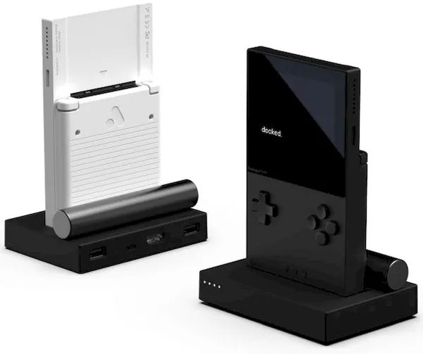 Console Analogue Pocket branco e preto