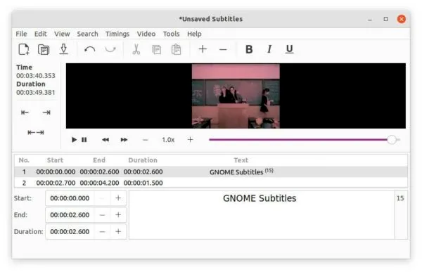 Gnome Subtitles 1.7.1 lançado com suporte para Enchant 2, e mais