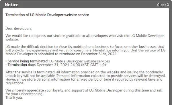 LG não oferecerá mais suas ferramentas de desbloqueio de bootloader