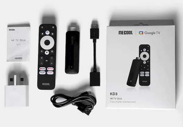 Stick Google TV MECOOL KD3 4K será lançado em janeiro