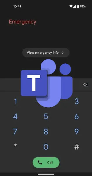 Microsoft Teams para Android não interfere mais nas ligações para o 911