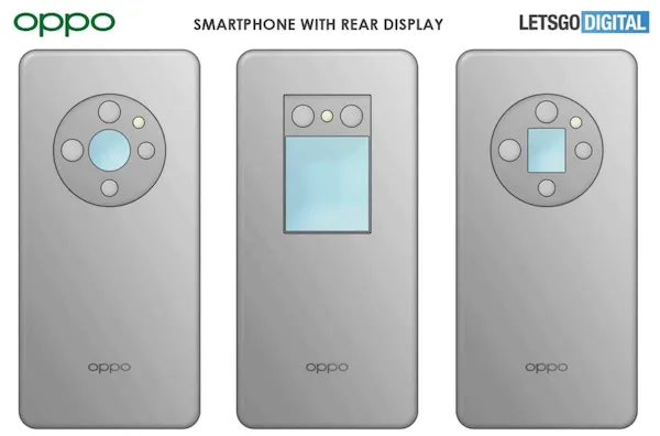 em detrimento a outros Oppo certificou três designs para smartphones com telas traseiras