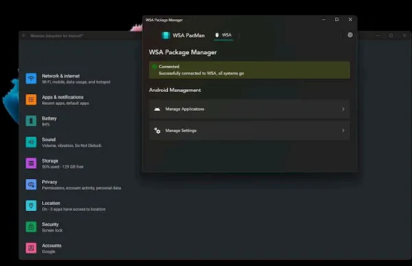 Sideload de aplicativos Android no Windows 11 fácil é com o WSA PacMan