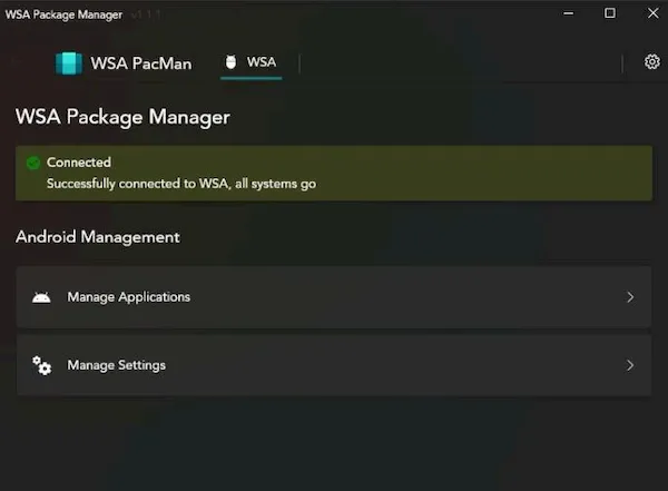 Sideload de aplicativos Android no Windows 11 fácil é com o WSA PacMan