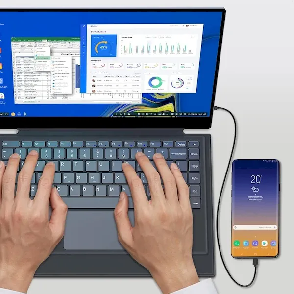 UPERFECT X Pro lapdock, uma tela portátil 4K e teclado para smartphone