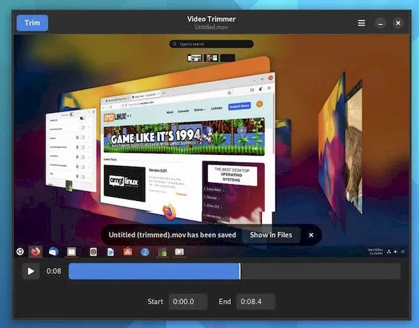Video Trimmer 0.7.0 lançado com uma nova opção de codificação
