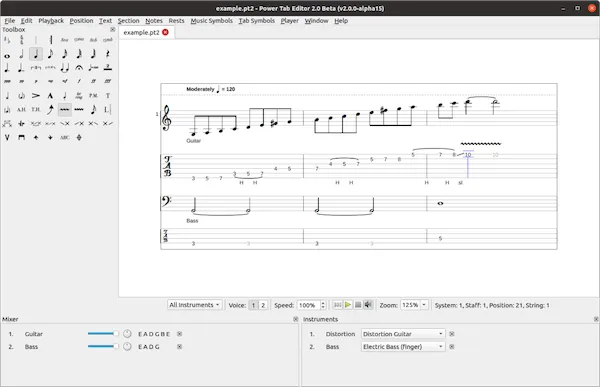 Como instalar o editor de tablaturas Power Tab Editor no Linux via Snap
