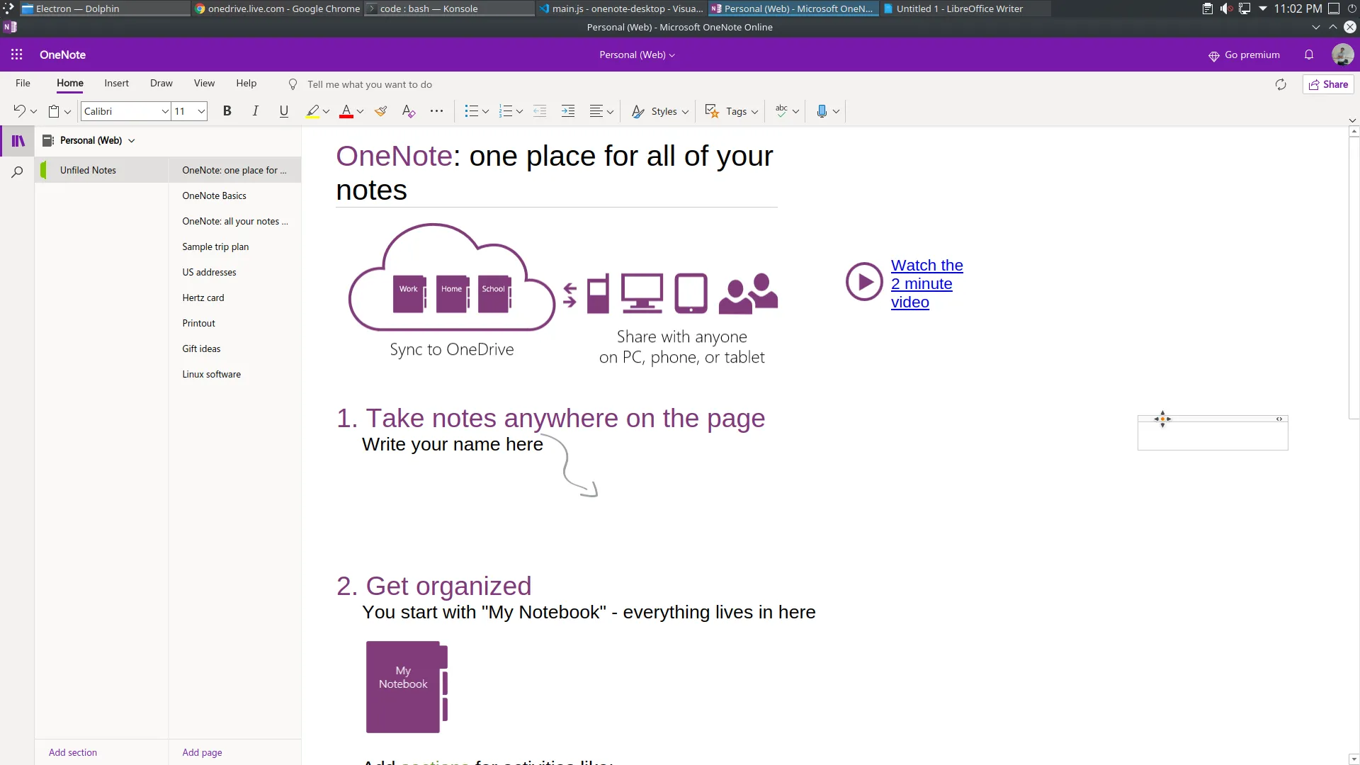 Como instalar o OneNote no Linux com o OneNote Desktop