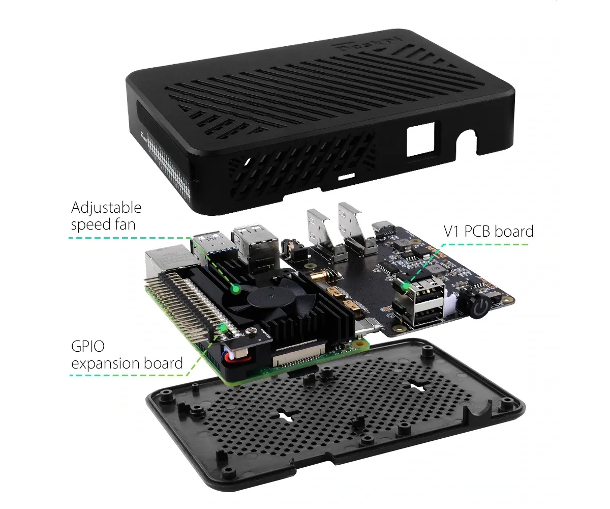 DeskPi Lite, um case Raspberry Pi 4 com 6 portas USB e 2 HDMI