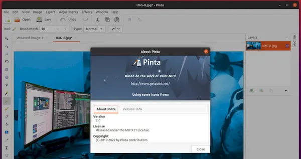 Editor Pinta 2 lançado com suporte a temas GTK3, e muito mais