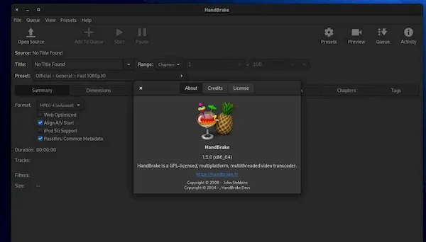 HandBrake 1.5 lançado com melhor suporte para Flatpak