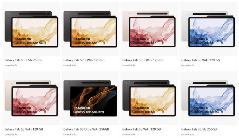 WinFuture vazou as especificações e imagens do Samsung Galaxy Tab S8