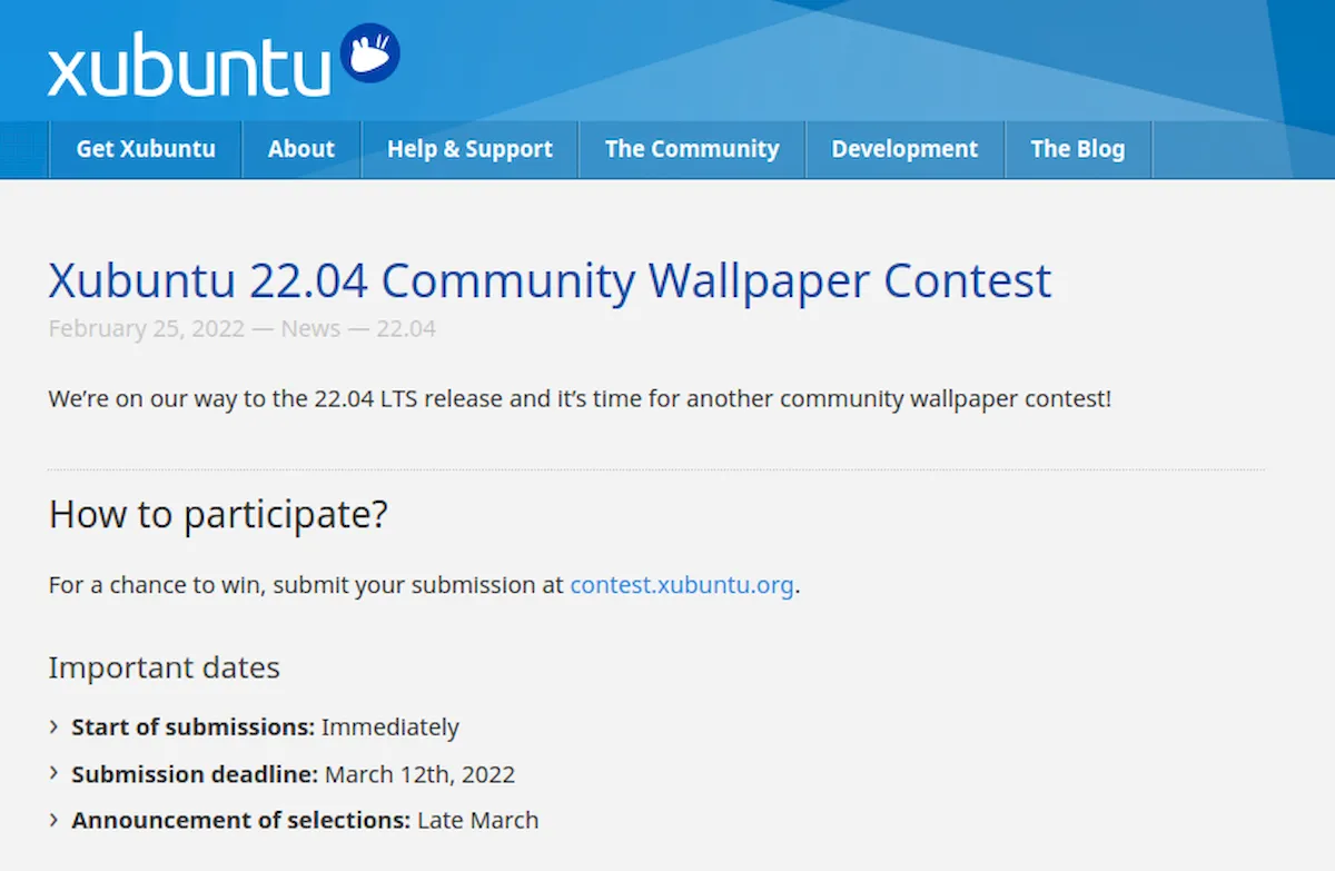 Aberto o Concurso de Papéis de Parede do Xubuntu 22.04 LTS