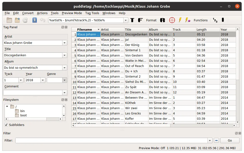 Como instalar o editor de tag Puddletag no Linux via Snap