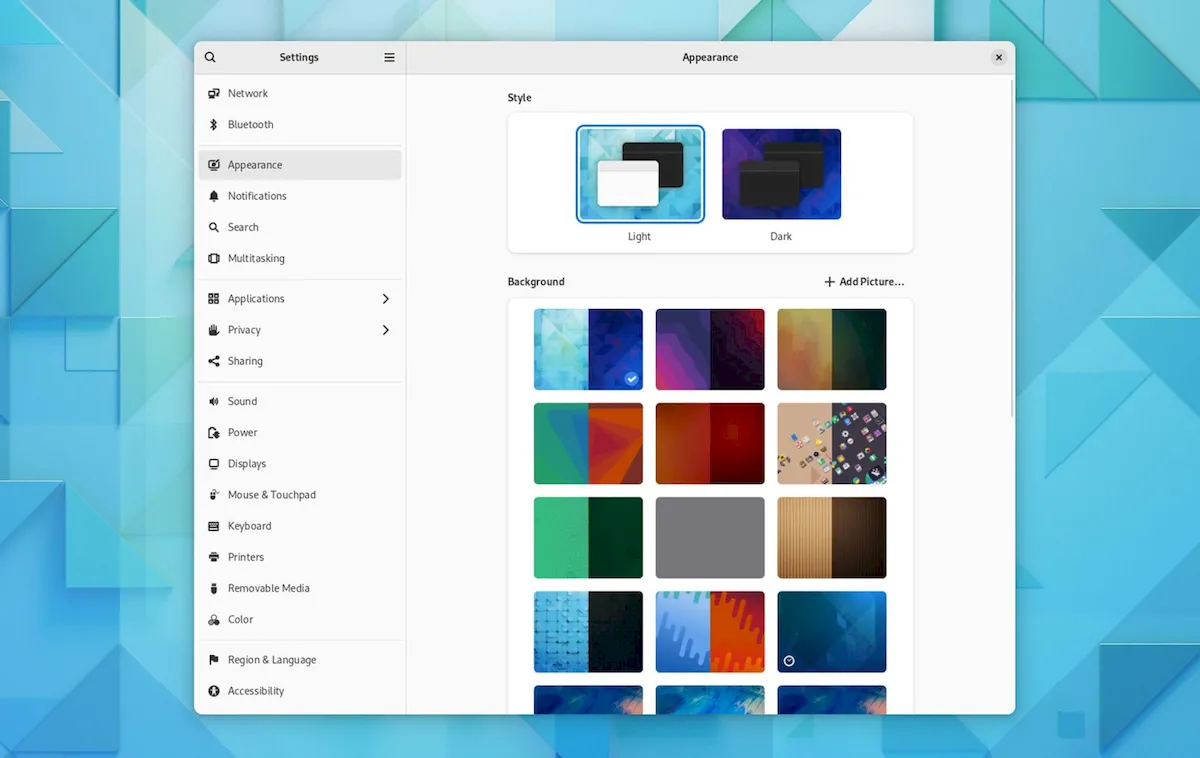 GNOME 42 suportará o recurso papel de parede escuro