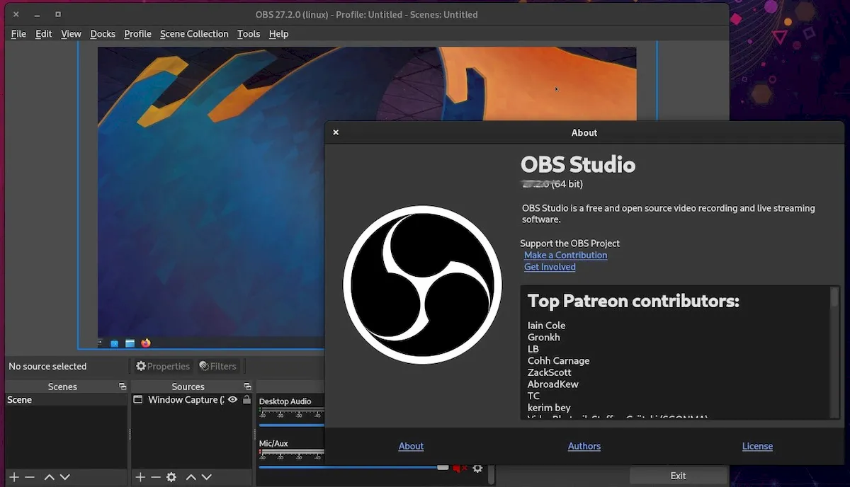 OBS Studio 27.2.1 lançado com melhoria no suporte a câmeras, e mais