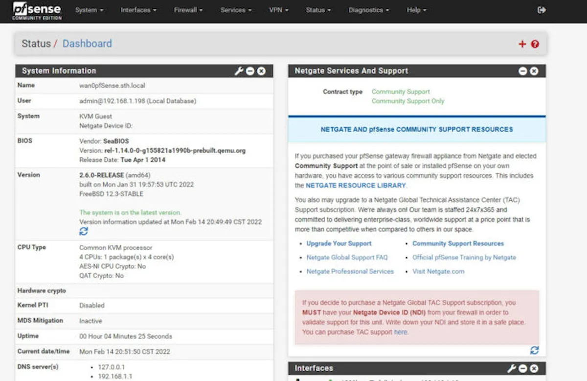 pfSense 2.6.0 lançado com grandes mudanças em torno de IPsec e ZFS