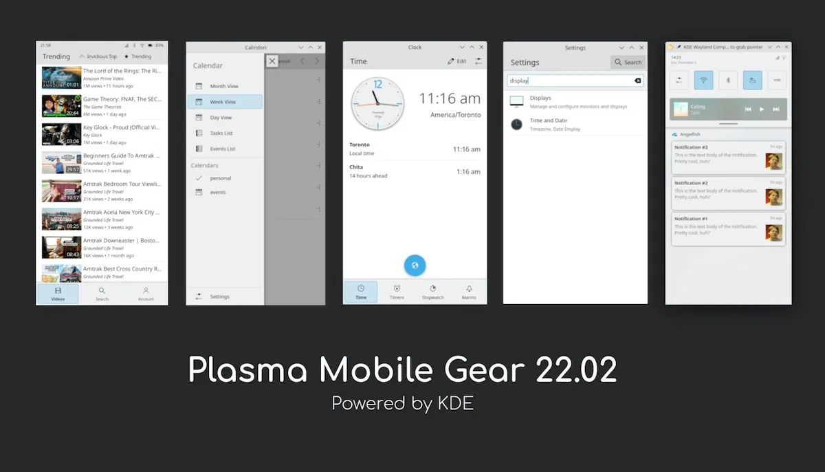 Plasma Mobile Gear 22.02 lançado com mudanças no Shell e nos apps