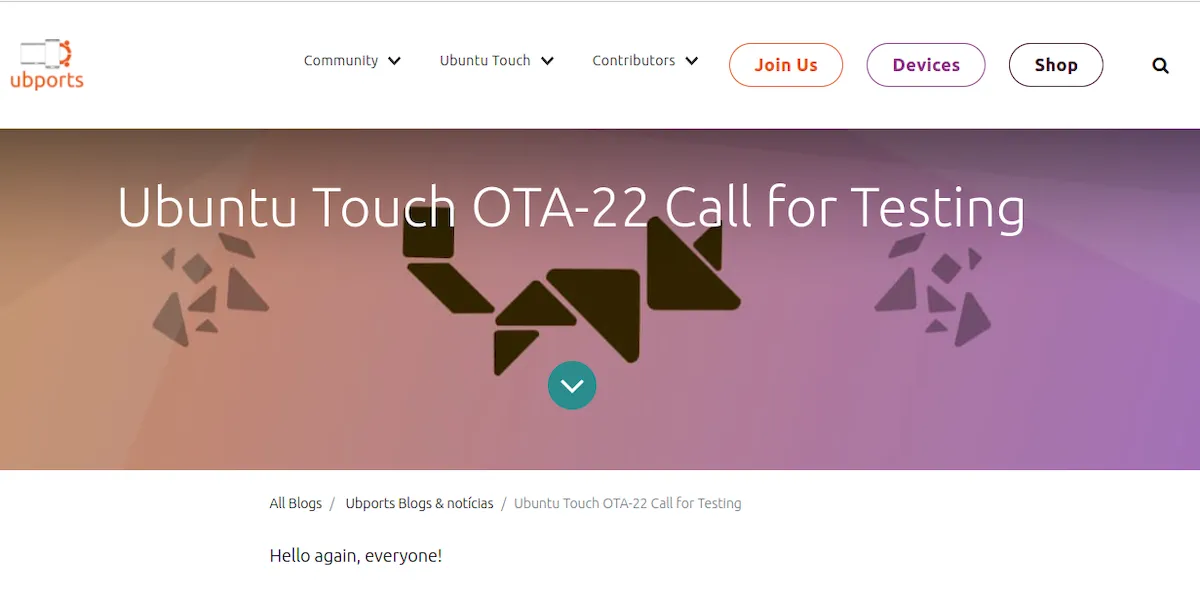 Ubuntu Touch OTA-22 chegará em 18 de fevereiro com suporte a WebGL