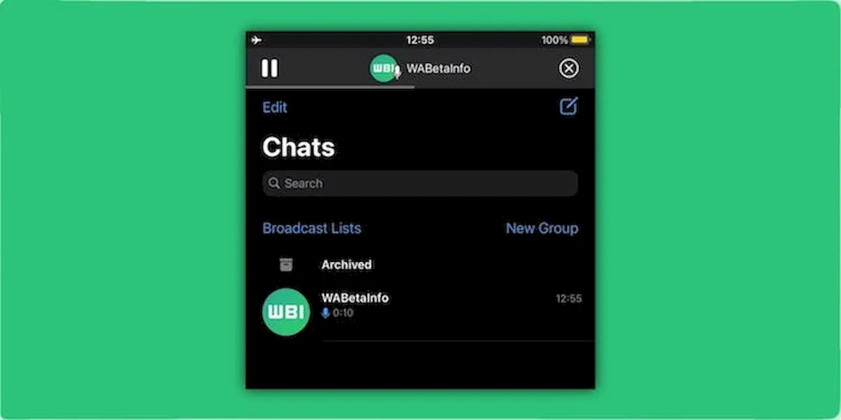 WhatsApp para iOS agora permite ouvir mensagens de voz fora dos chats