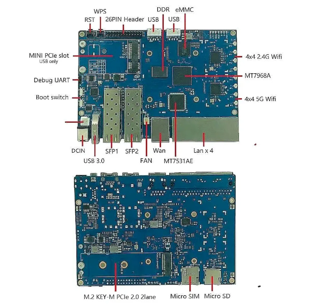 Banana Pi BPI-R3, uma Placa de roteador WiFi 6 com chip MediaTek
