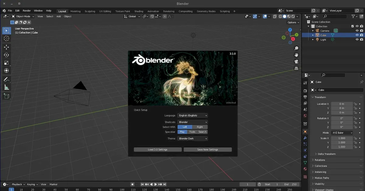 Blender 3.1 lançado com várias melhorias de desempenho, e mais