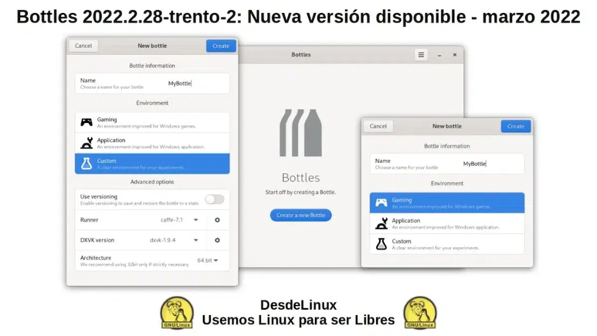 Bottles 2022.2.28 lançado com novo Backend para Wine