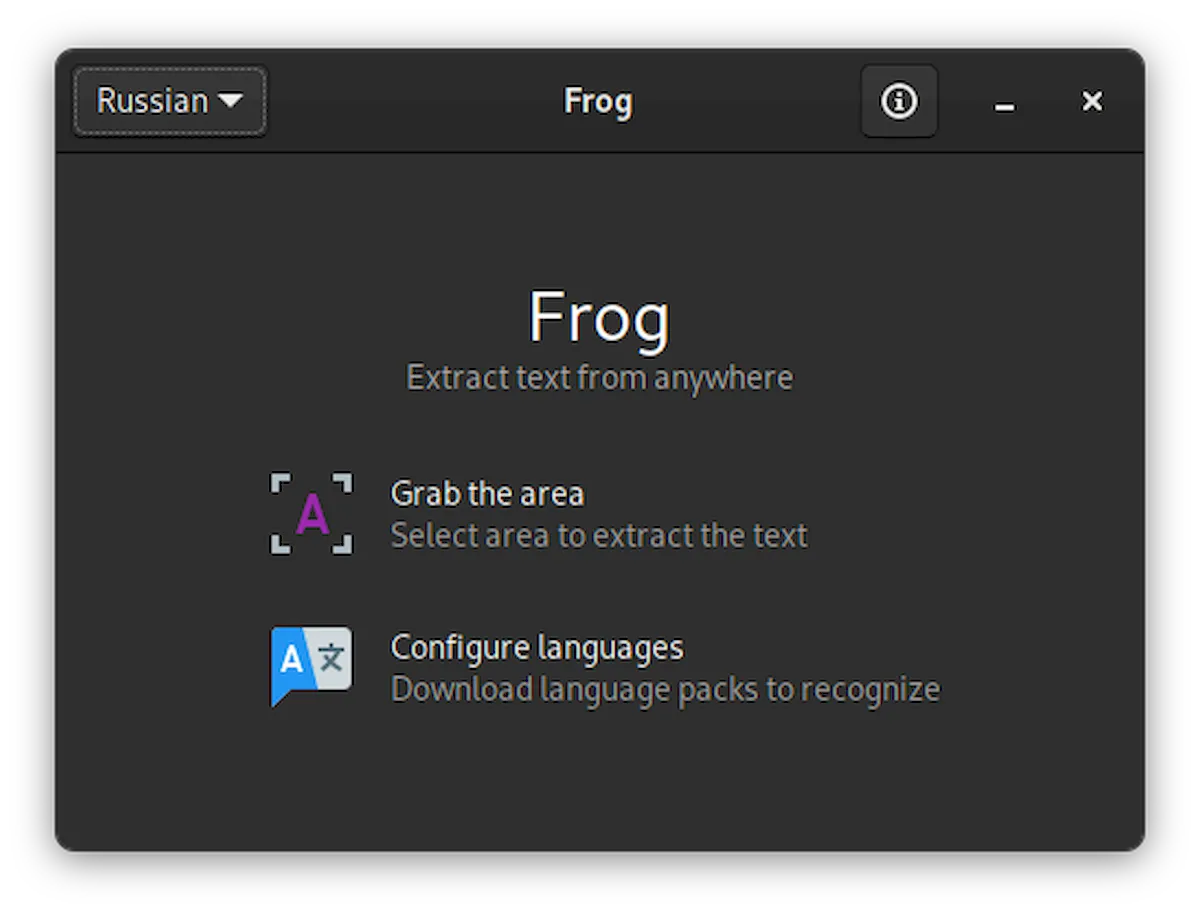 Como instalar o extrator de textos Frog no Linux via Flatpak