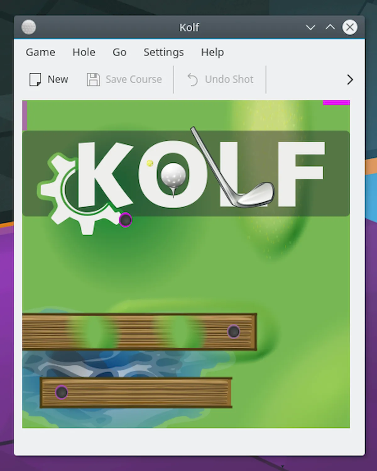 Como instalar o jogo de golfe Kolf no Linux via Flatpak
