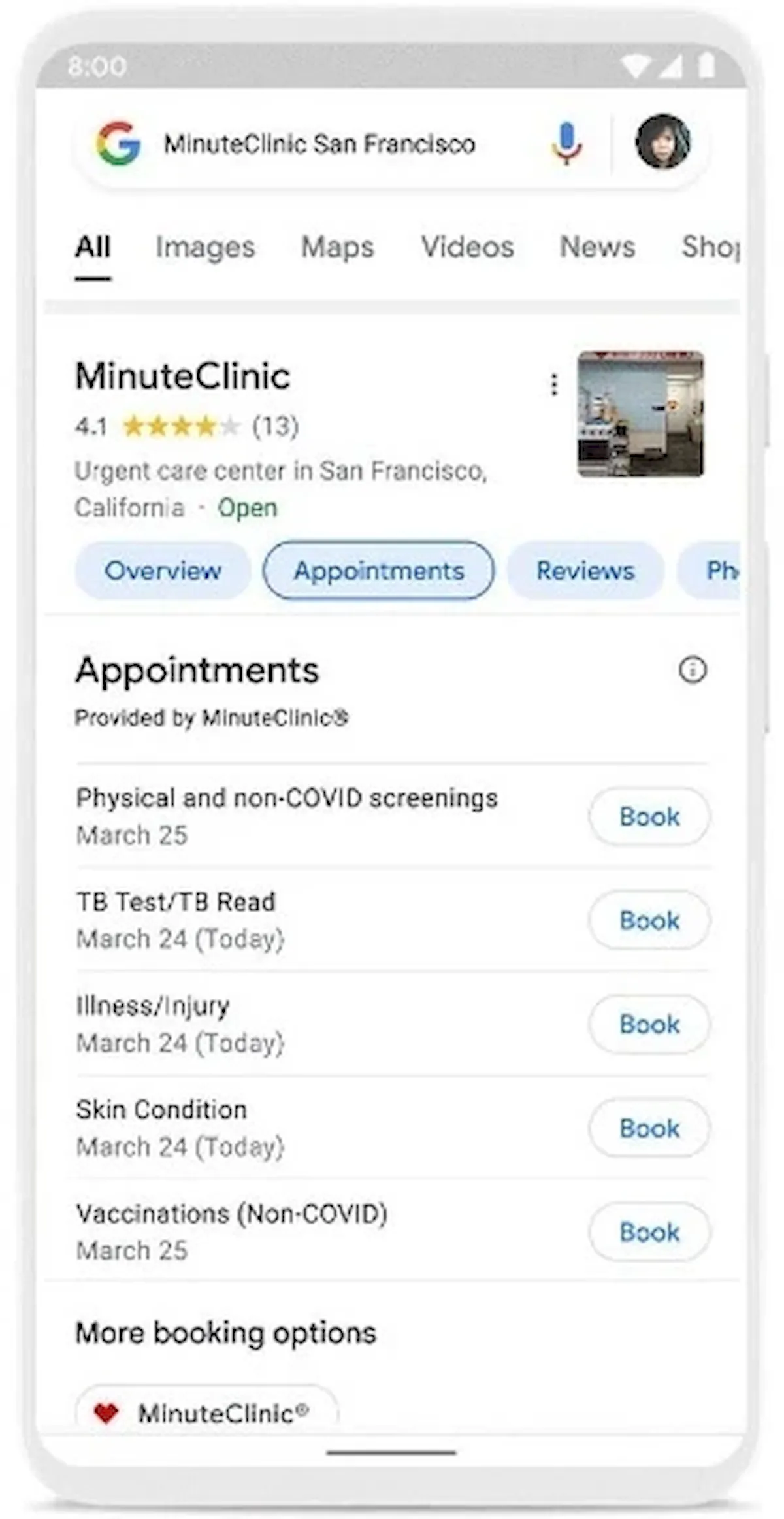 Google permitirá marcar consultas de saúde usando a pesquisa, em breve