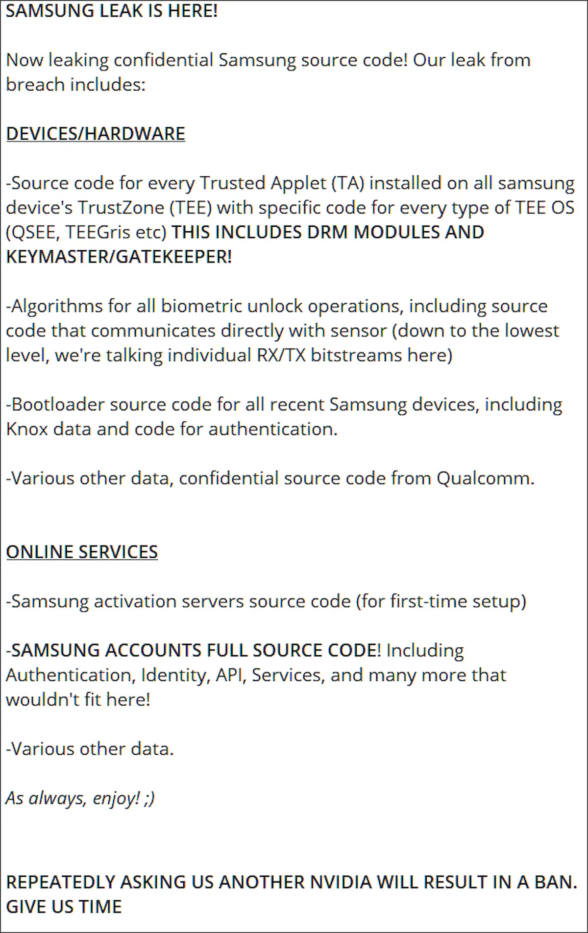 Samsung confirmou que hackers roubaram código-fonte dos Galaxy