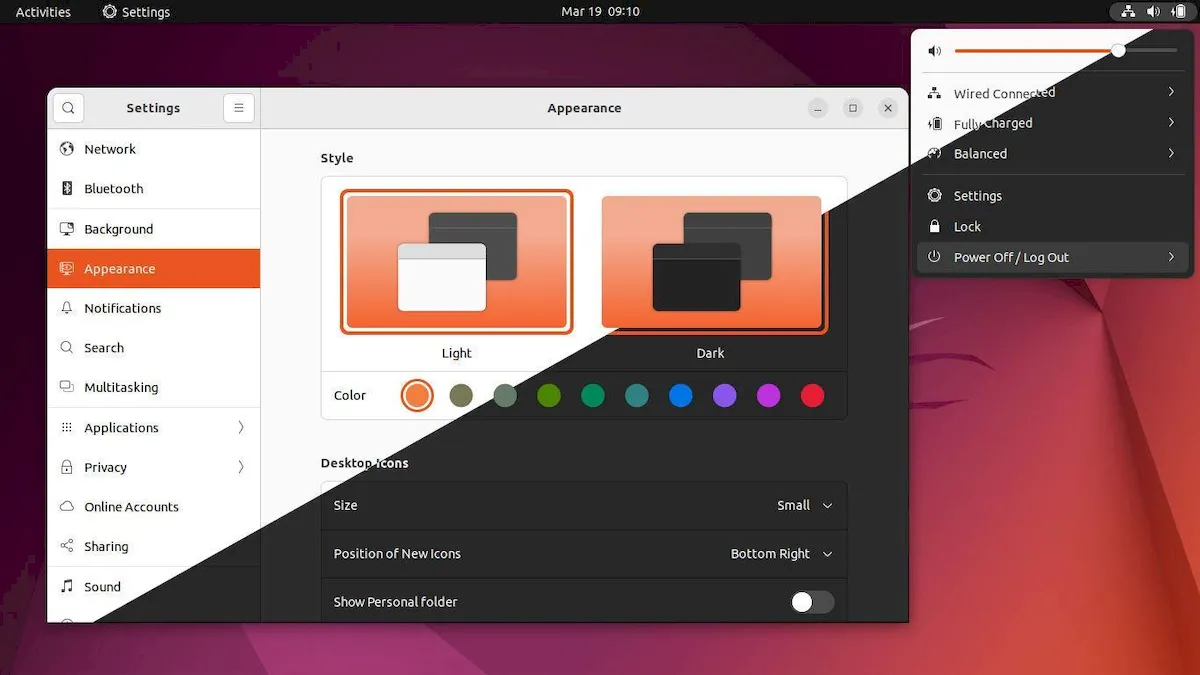 Ubuntu 22.04 mudou para o GNOME 42