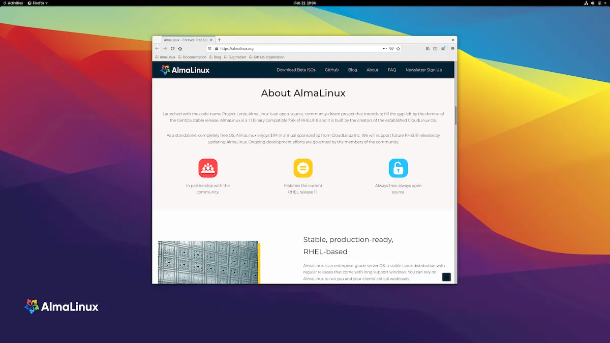 AlmaLinux OS 9 Beta 1 lançado com kernel 5.14, Python 3.9, e mais