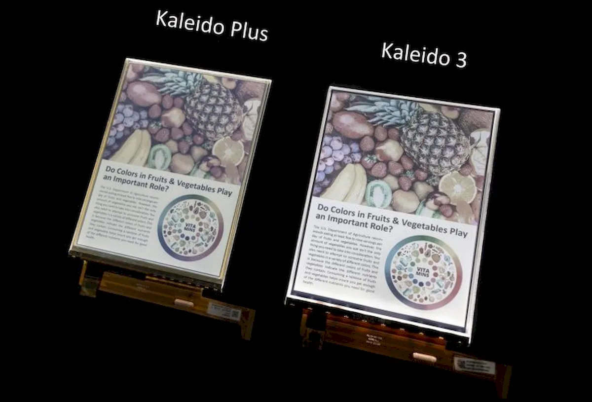 Kaleido 3 da E Ink traz mais saturação para telas coloridas de ePaper