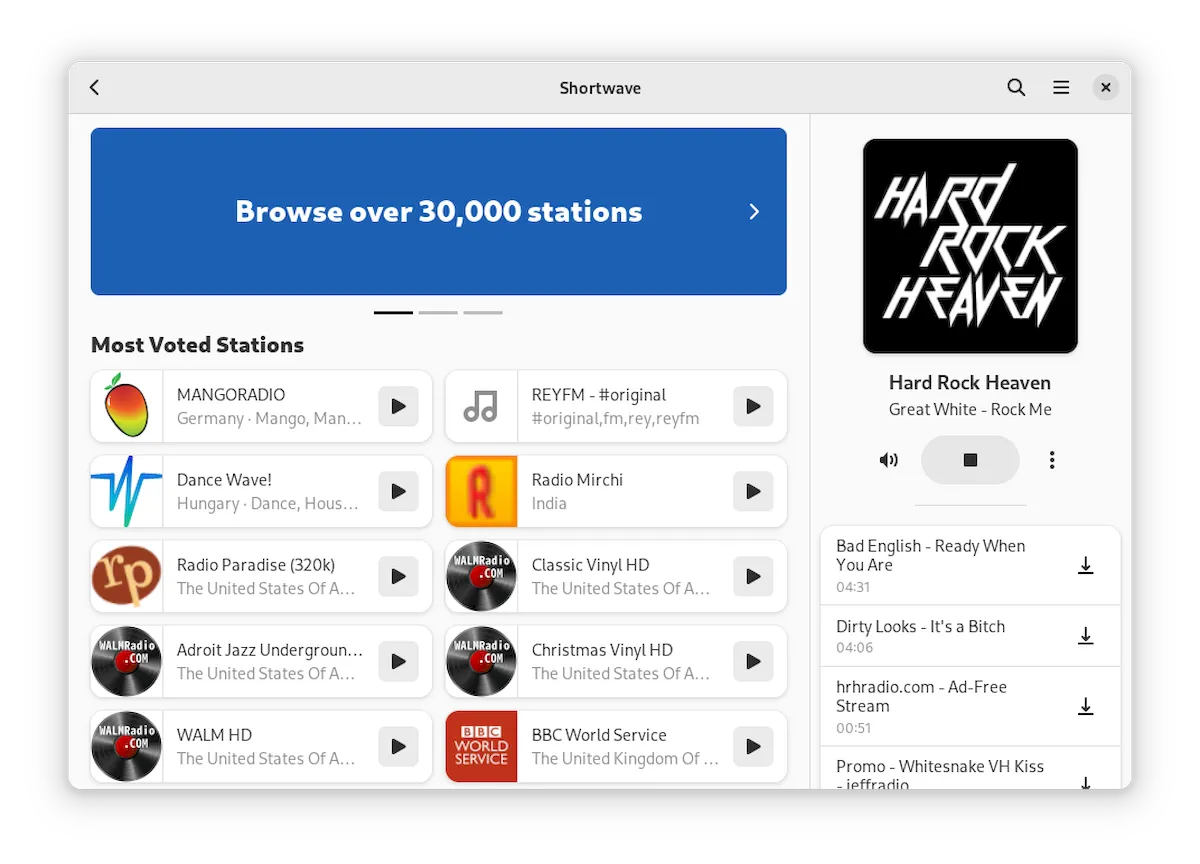 Shortwave 3 lançado com ajustes na interface e estações privadas, e mais