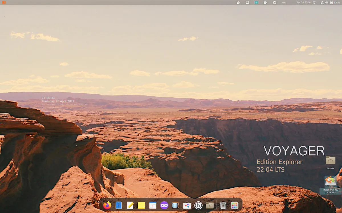 Voyager Live 22.04 LTS lançado com desktops Gnome e Xfce unificados